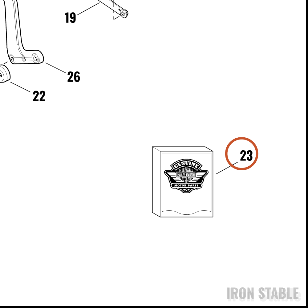 Harley-Davidson Damping Kit, Rear, Inr Fndr, F