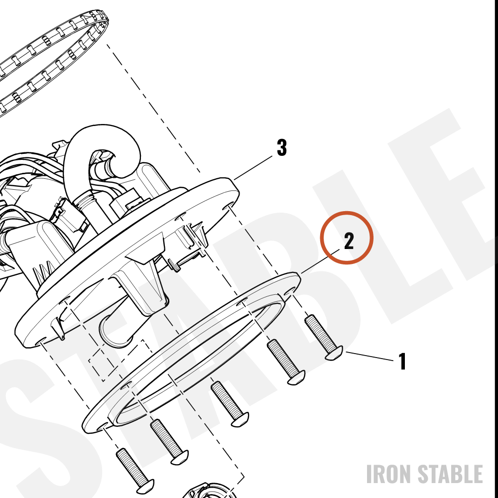 Harley-Davidson Bracket, Fuel/Intk Mounting, Clamp Ring