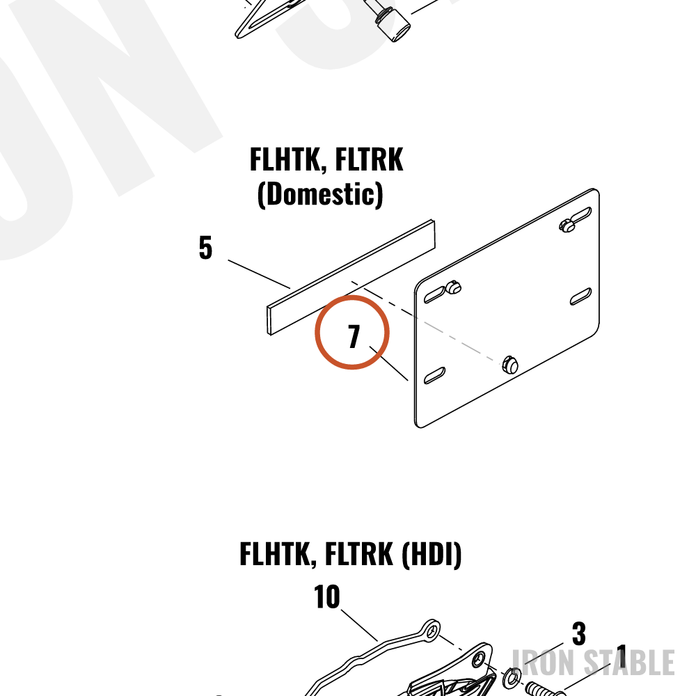 Harley-Davidson Bracket, Lic'se Plt Reflex, Domm