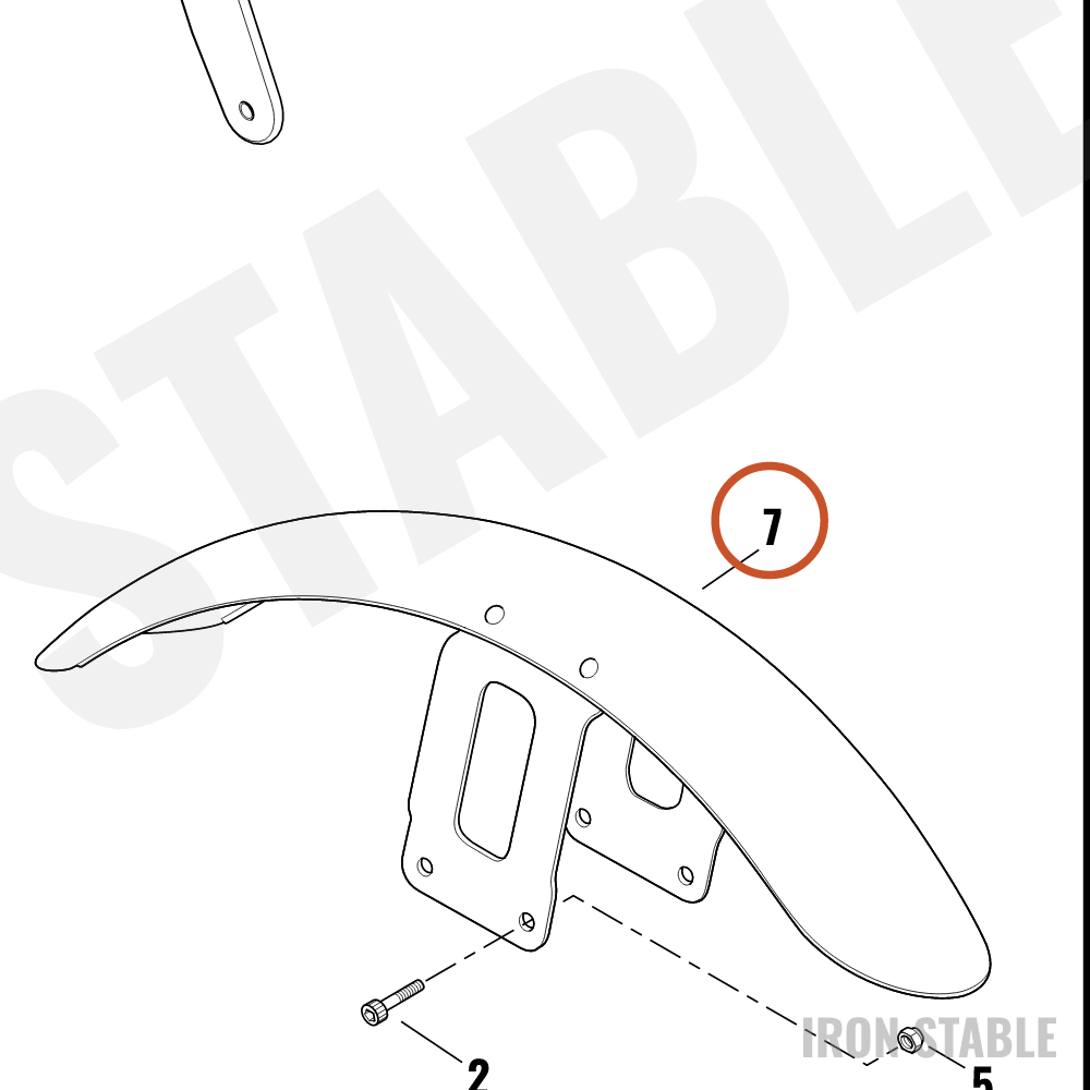 Harley-Davidson Fender, Fr, X