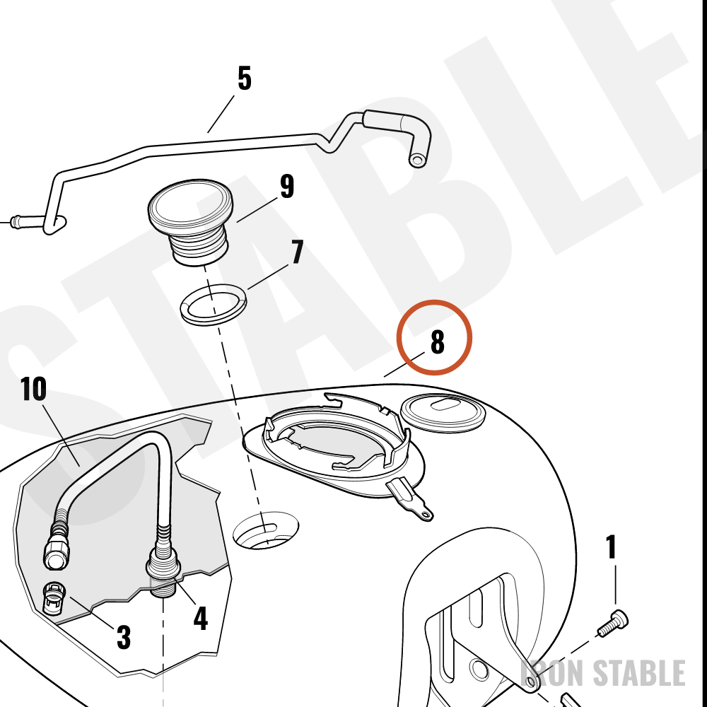 Harley-Davidson Tank, Fuel, Sub-Assembly, W/Graphic, S