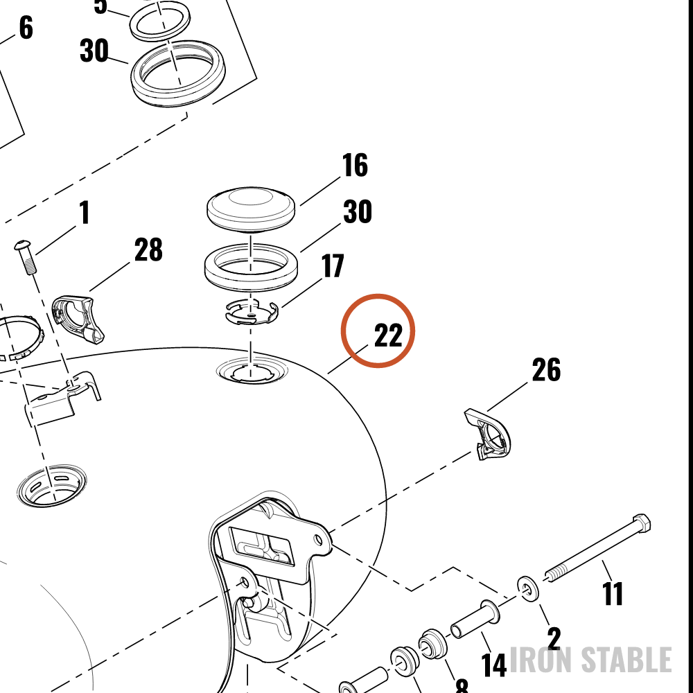 Harley-Davidson Tank, Fuel, Side-Fill, Prime