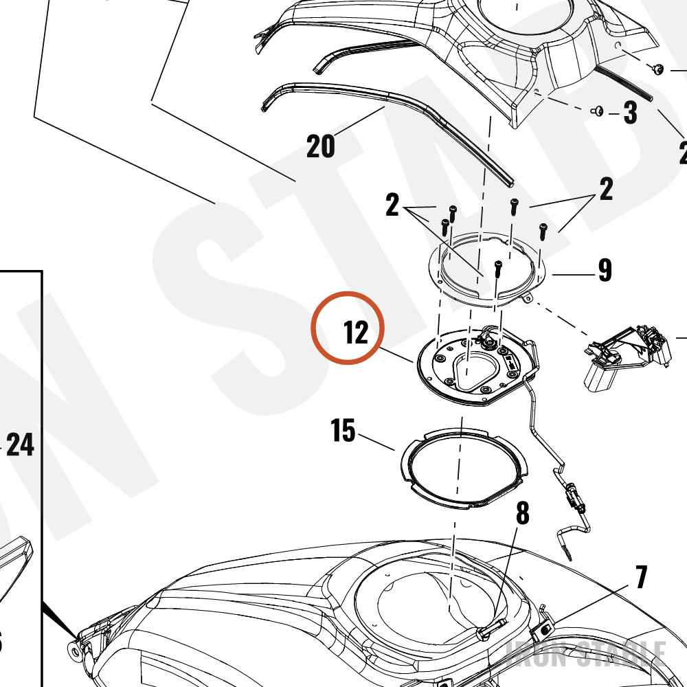 Harley-Davidson Kit, Ftk, Locking Filler Kit Ass