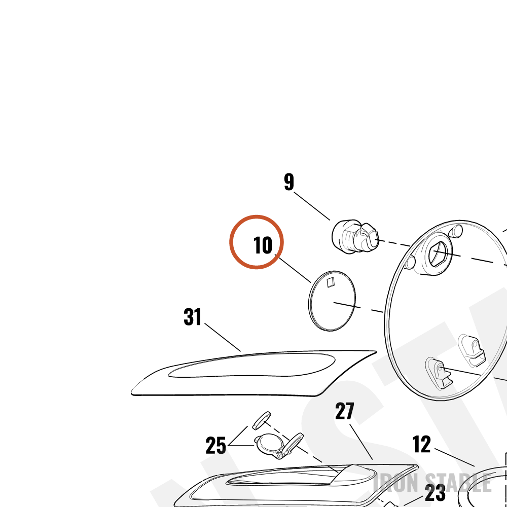 Harley-Davidson Medalion, Fuel Door, Cvo
