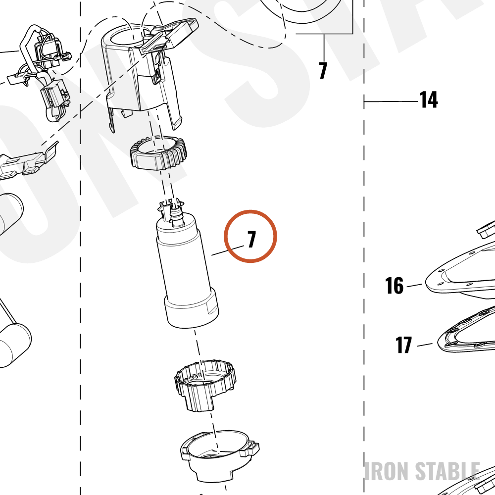Harley-Davidson Fuelpump, W/Endcap