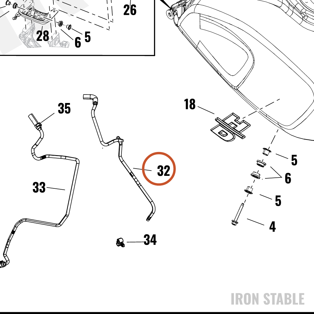 Harley-Davidson Hose, Ftk Vapor Vent, Overfill