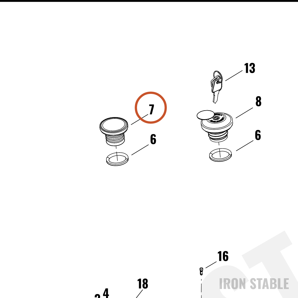 Harley-Davidson Cap, Fuel, Rh-Thread, Filler, Sati