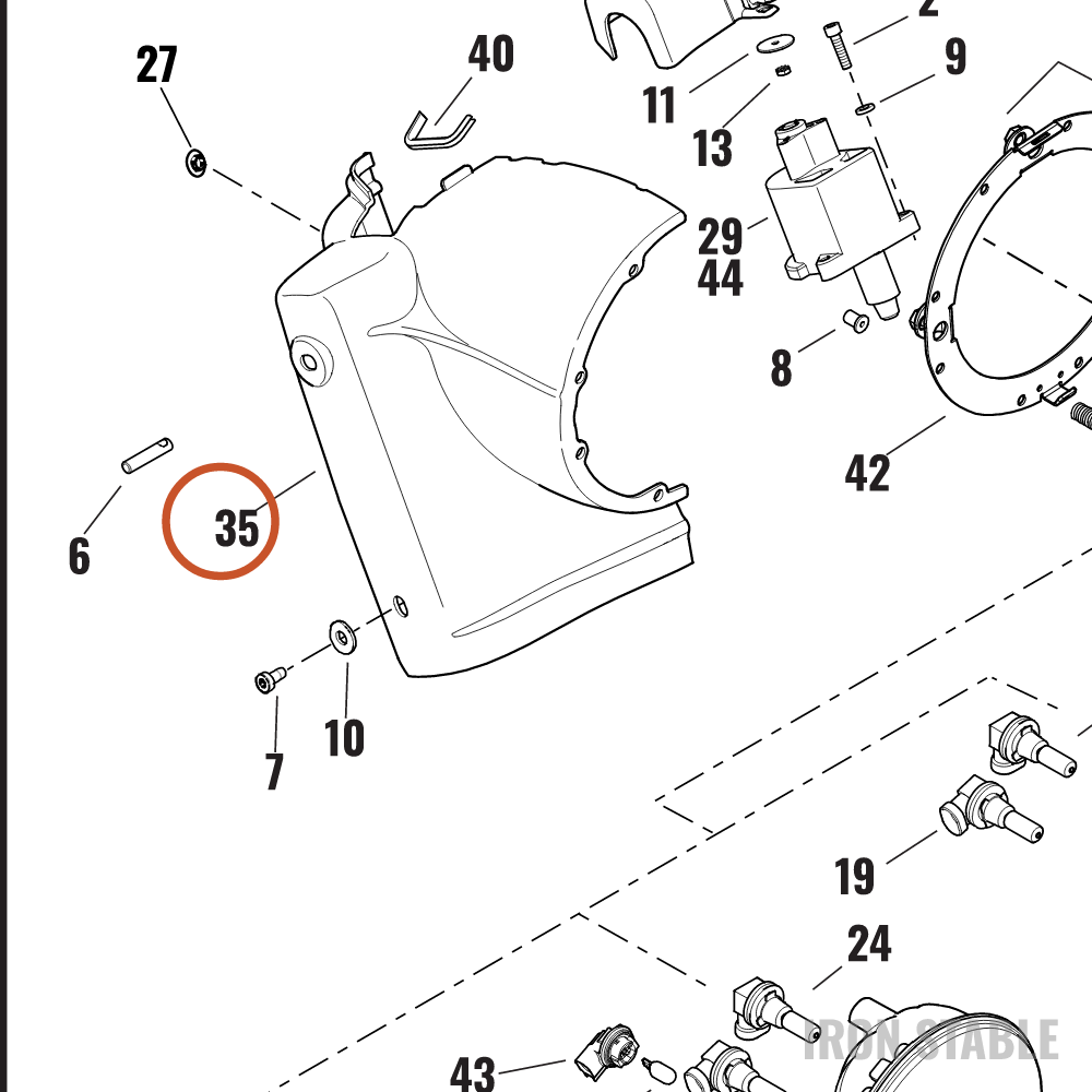 Harley-Davidson Cover, Race Hdlt, Nacelle, Rh, Blk
