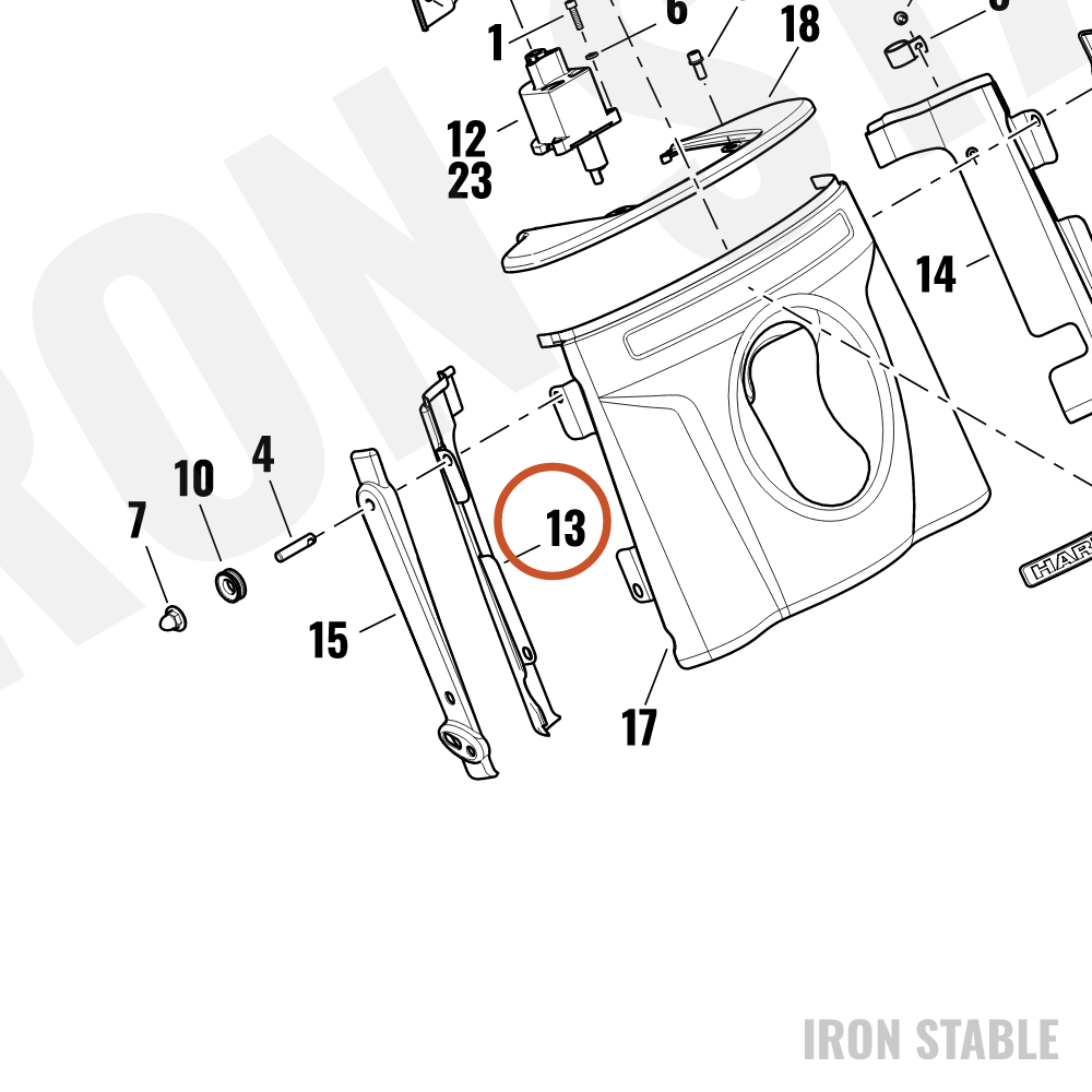 Harley-Davidson Cover, Hdlt, Rh, Rear, Nacelle, Chr