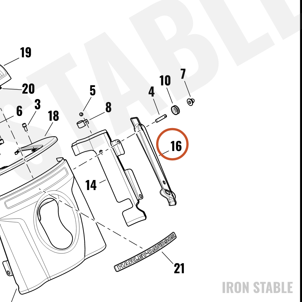 Harley-Davidson Cover, Hdlt, Lh, Side, Nacelle, Chr