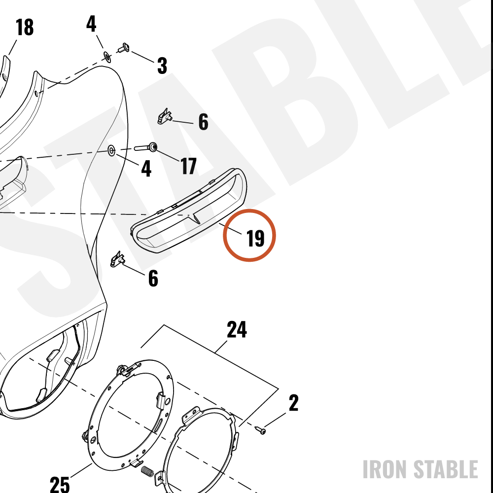 Harley-Davidson Trim-Tape, Frng-Vent, Solid