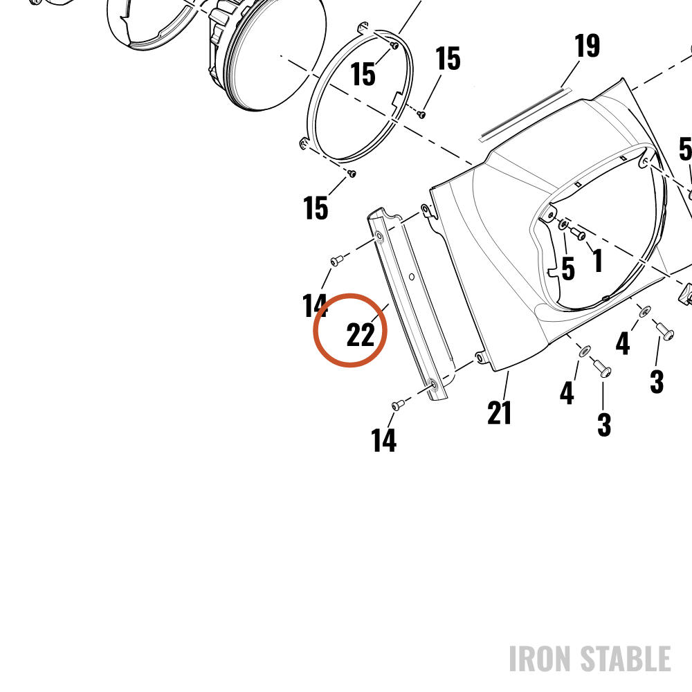 Harley-Davidson Cover, Race Hdlt, Nacelle, Front