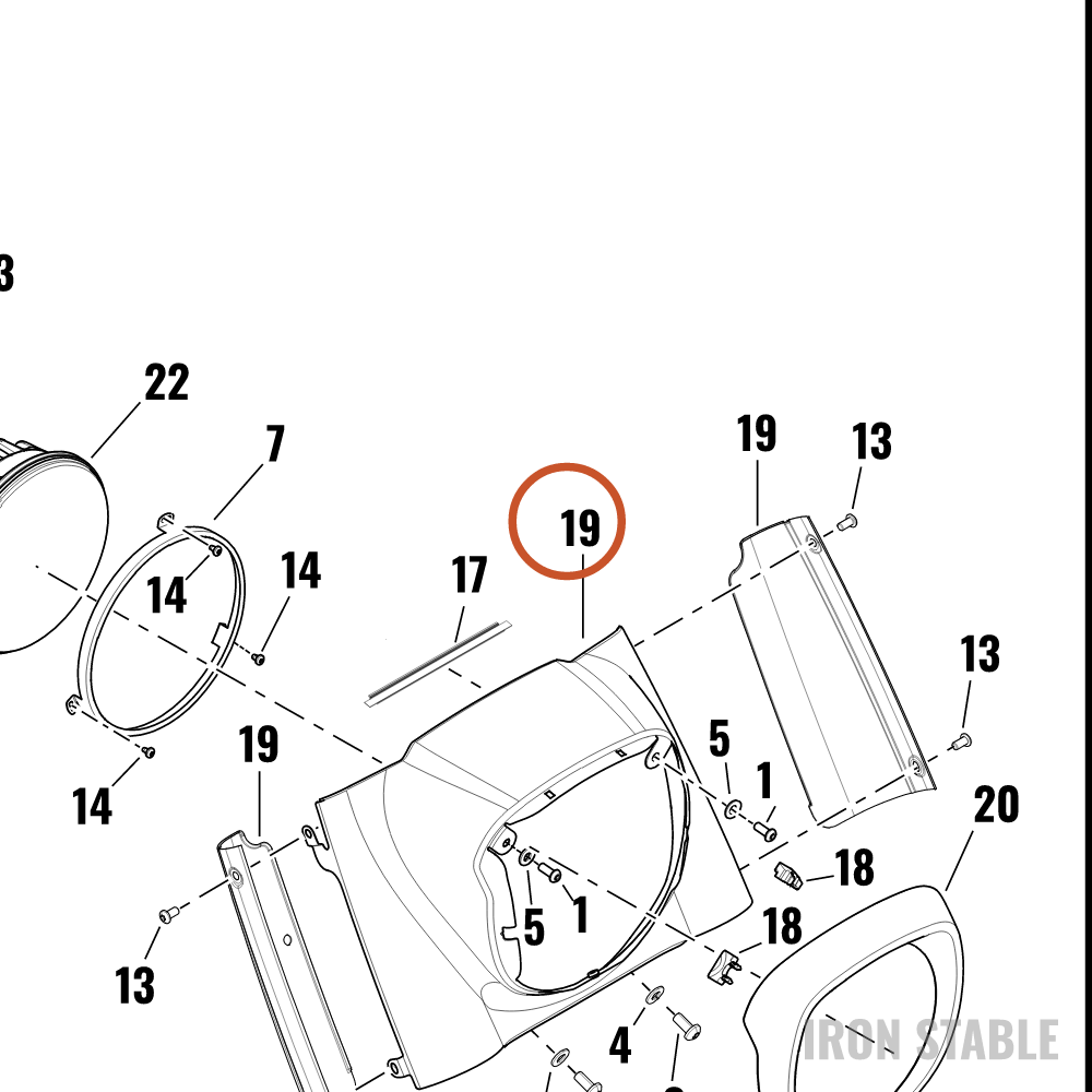 Harley-Davidson Kit, Cos Cover, Hdlt, Nacelle, Chrom