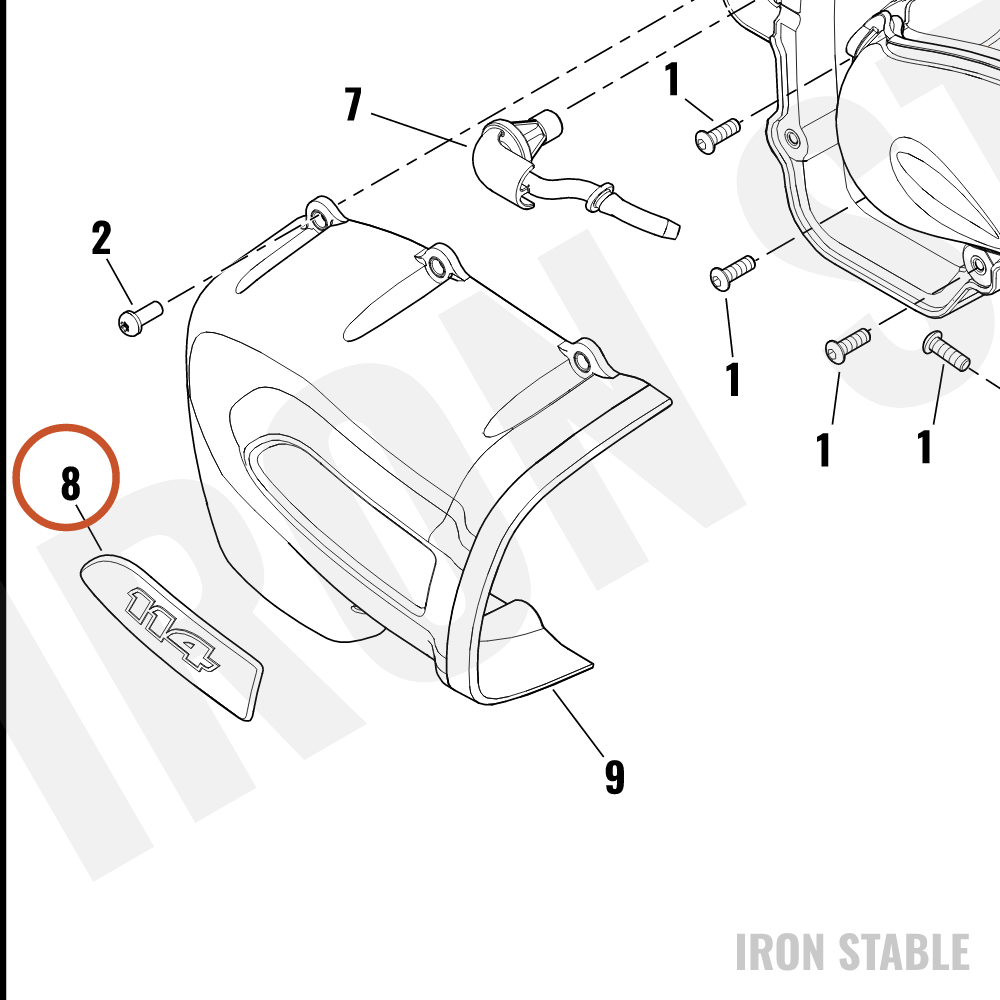 Harley-Davidson Airbox Cover Sub-Component, Insert, 11