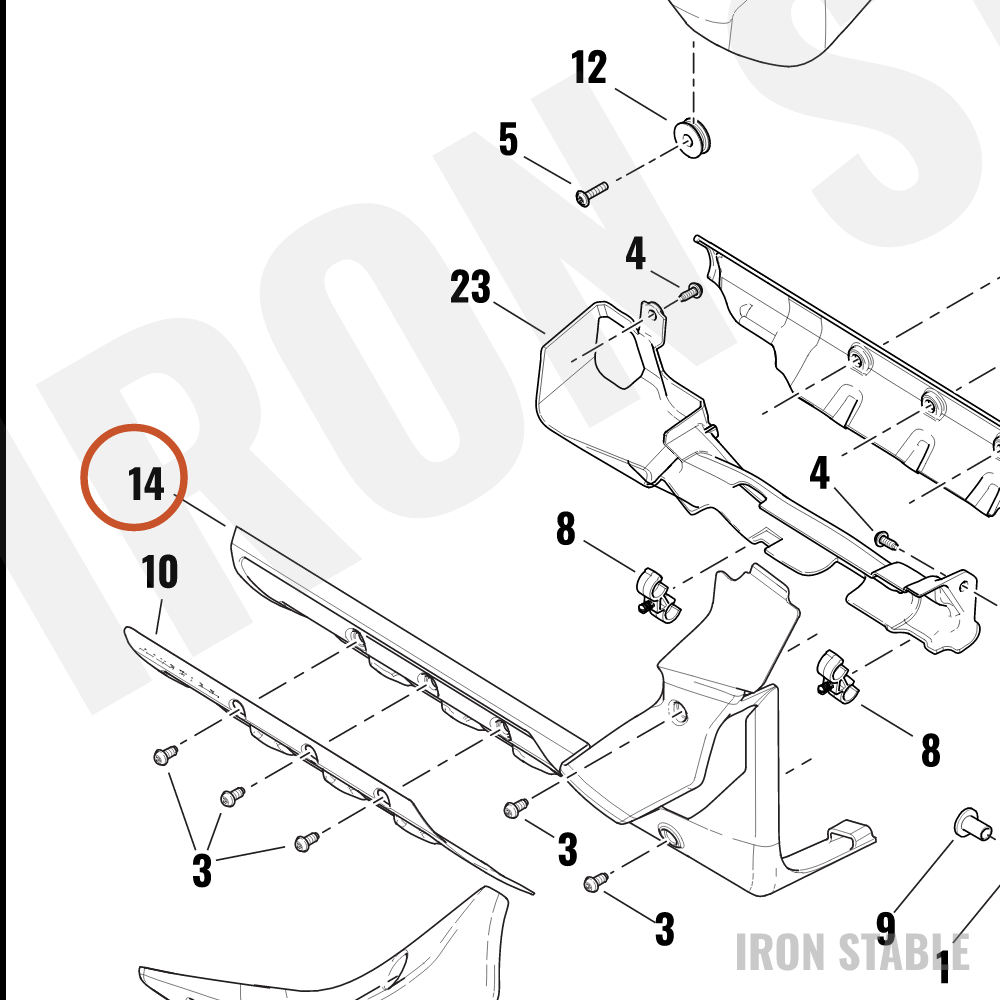 Harley-Davidson Cover, Ev, Ress, Lower, Rh