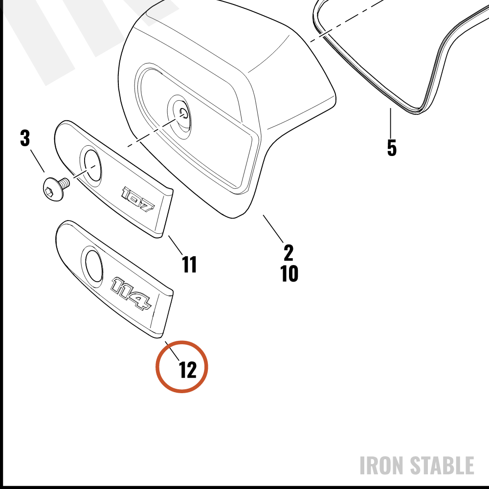 Harley-Davidson Airbox Cover Sub-Component, Insert, 11