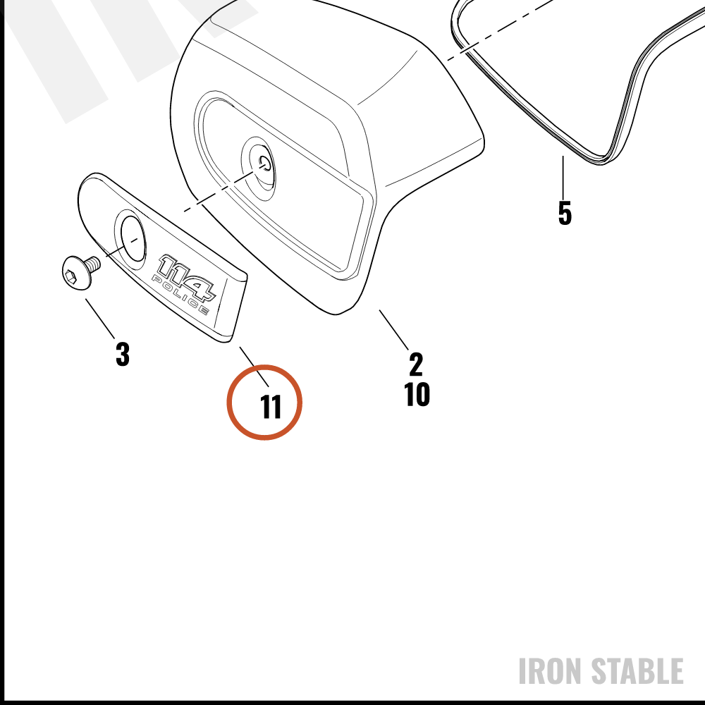 Harley-Davidson Airbox Cover Sub-Component, Insert, 11