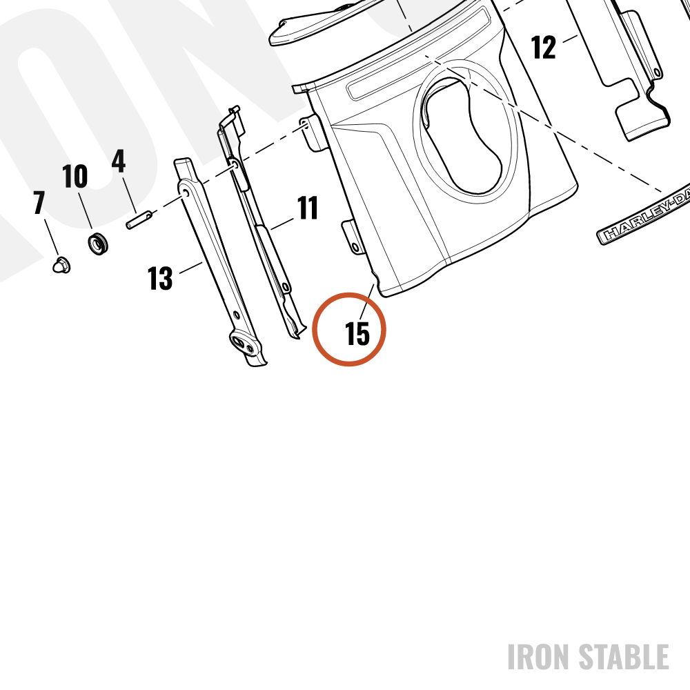 Harley-Davidson Panel, Trim, Fr, Nac Assembly, Gblk