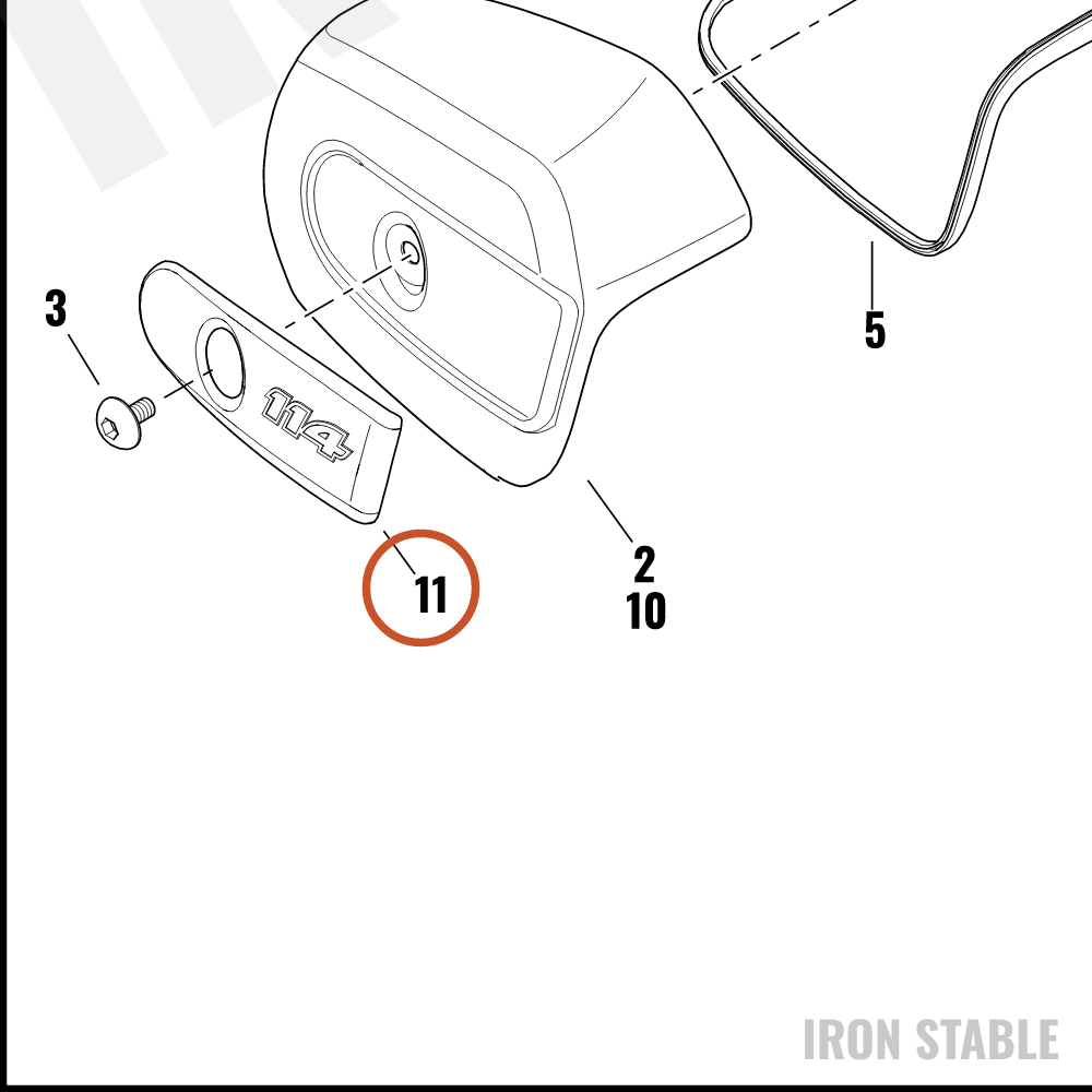 Harley-Davidson Airbox Cover Sub-Component, Insert, 11