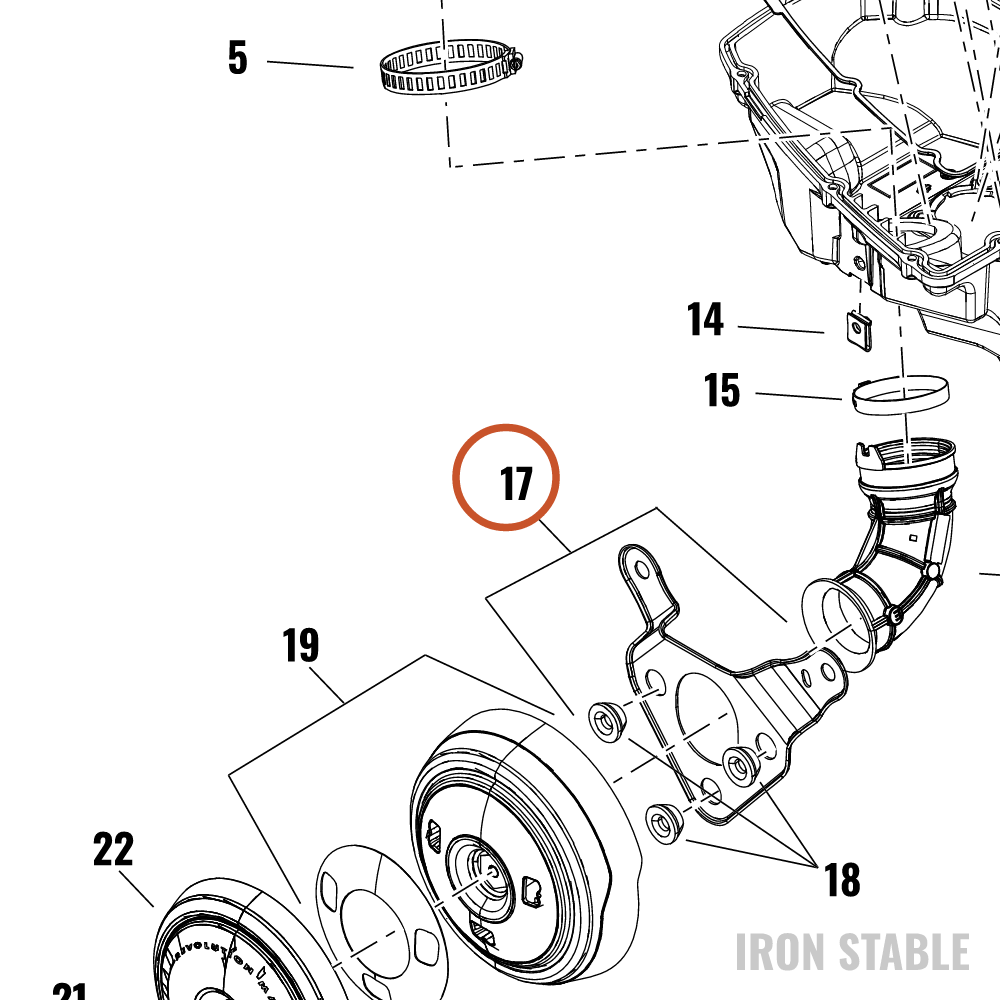 Harley-Davidson Cover, Airbox, Bracket, Assembly