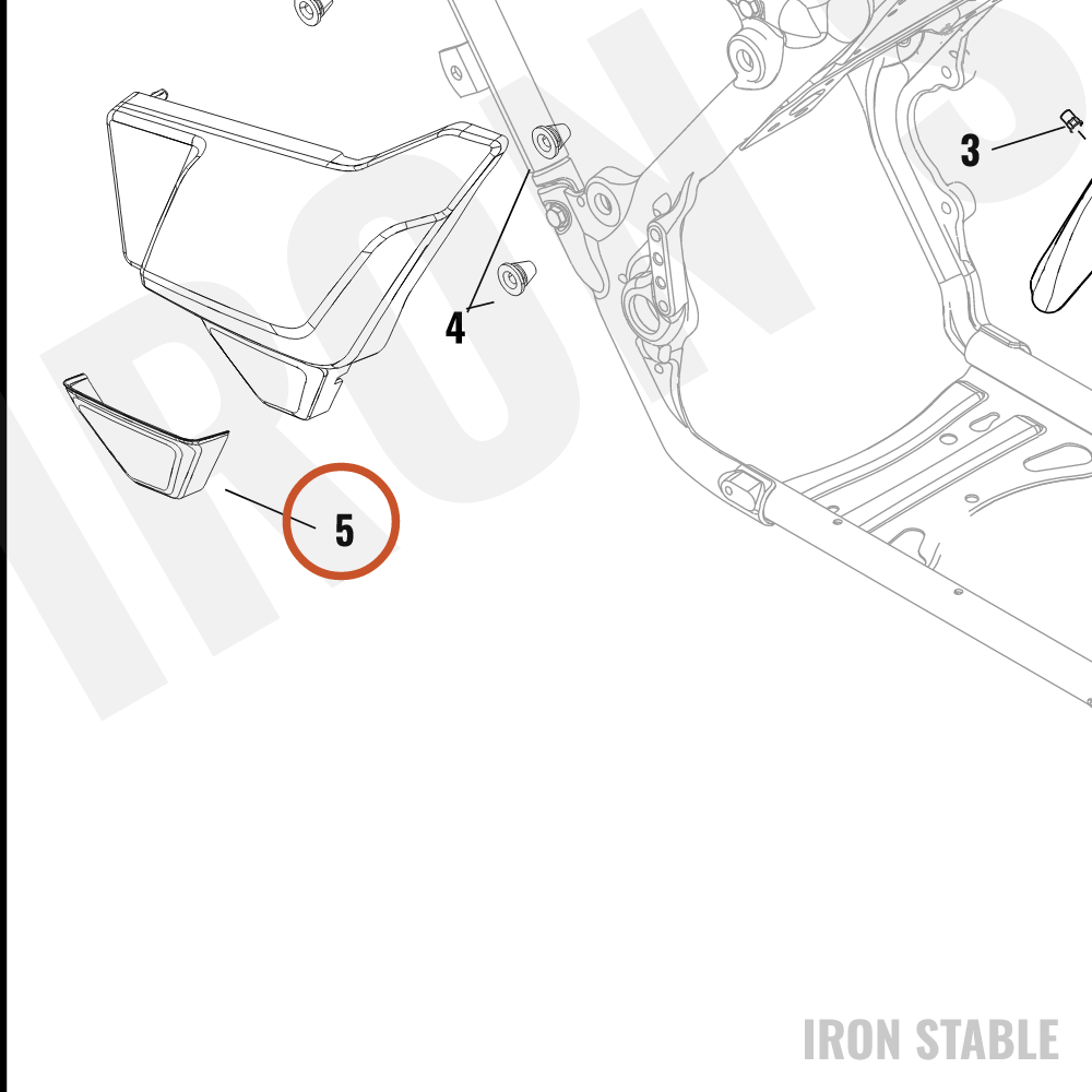Harley-Davidson Panel, Trim, Cover, Side, Molded, R