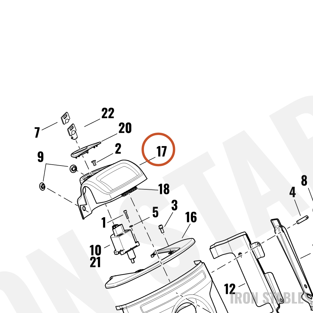 Harley-Davidson Sub-Assembly, Cos Cover, Riser, Nacelle