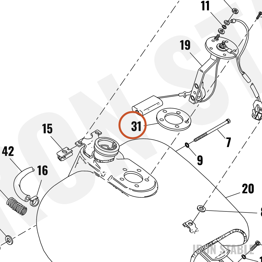 Harley-Davidson Gasket, Fuel Sender