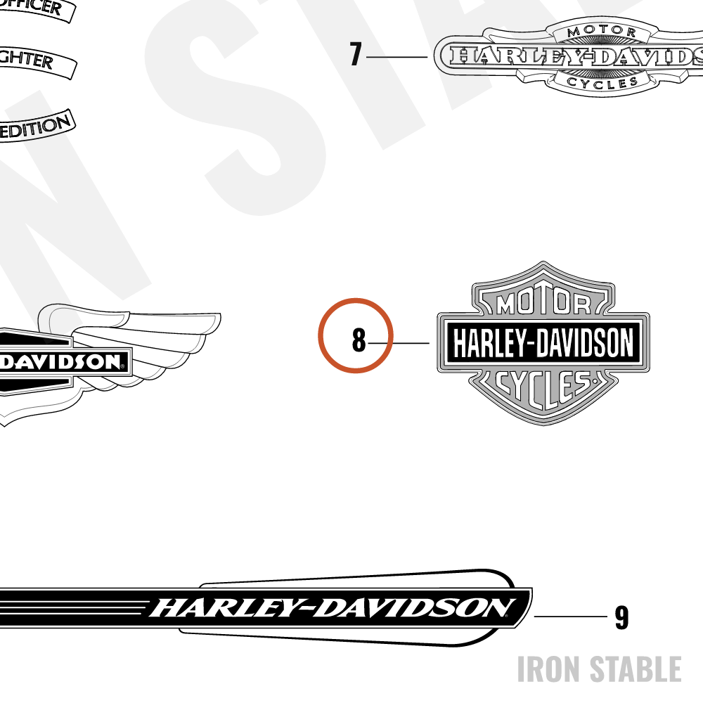 Harley-Davidson Medallion, Lh, F'tank
