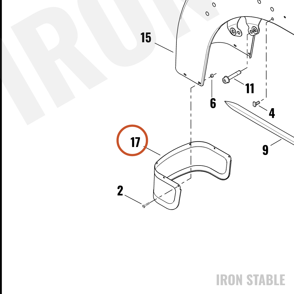 Harley-Davidson Trim Skirt, Front Fndr