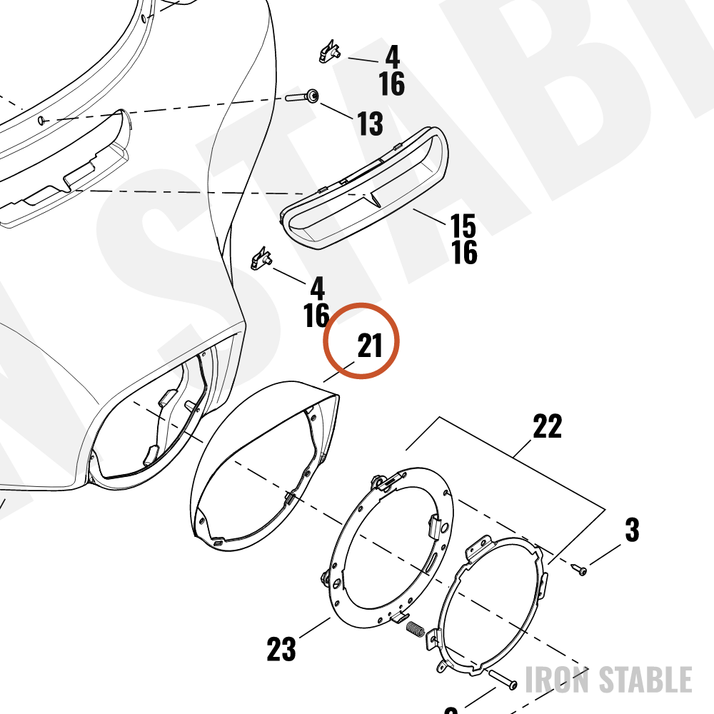 Harley-Davidson Trim, Headlamp