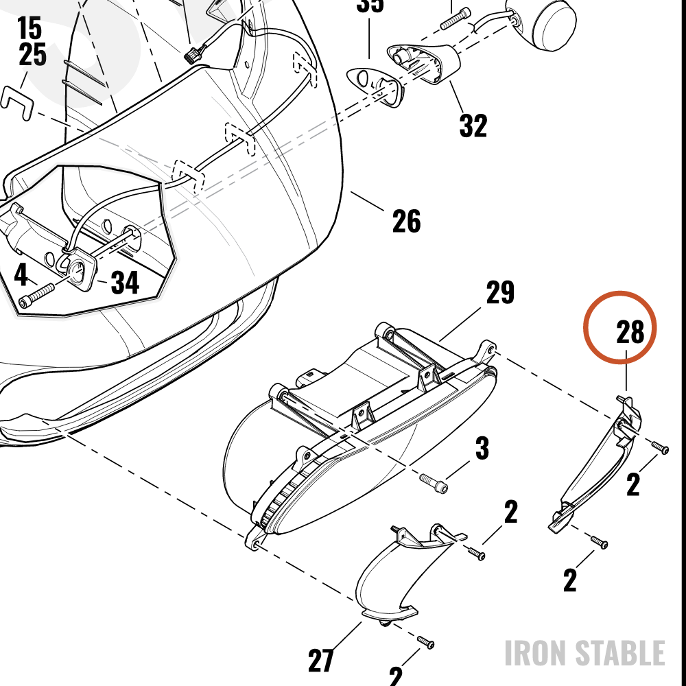 Harley-Davidson Bezel Lh, Hdlite