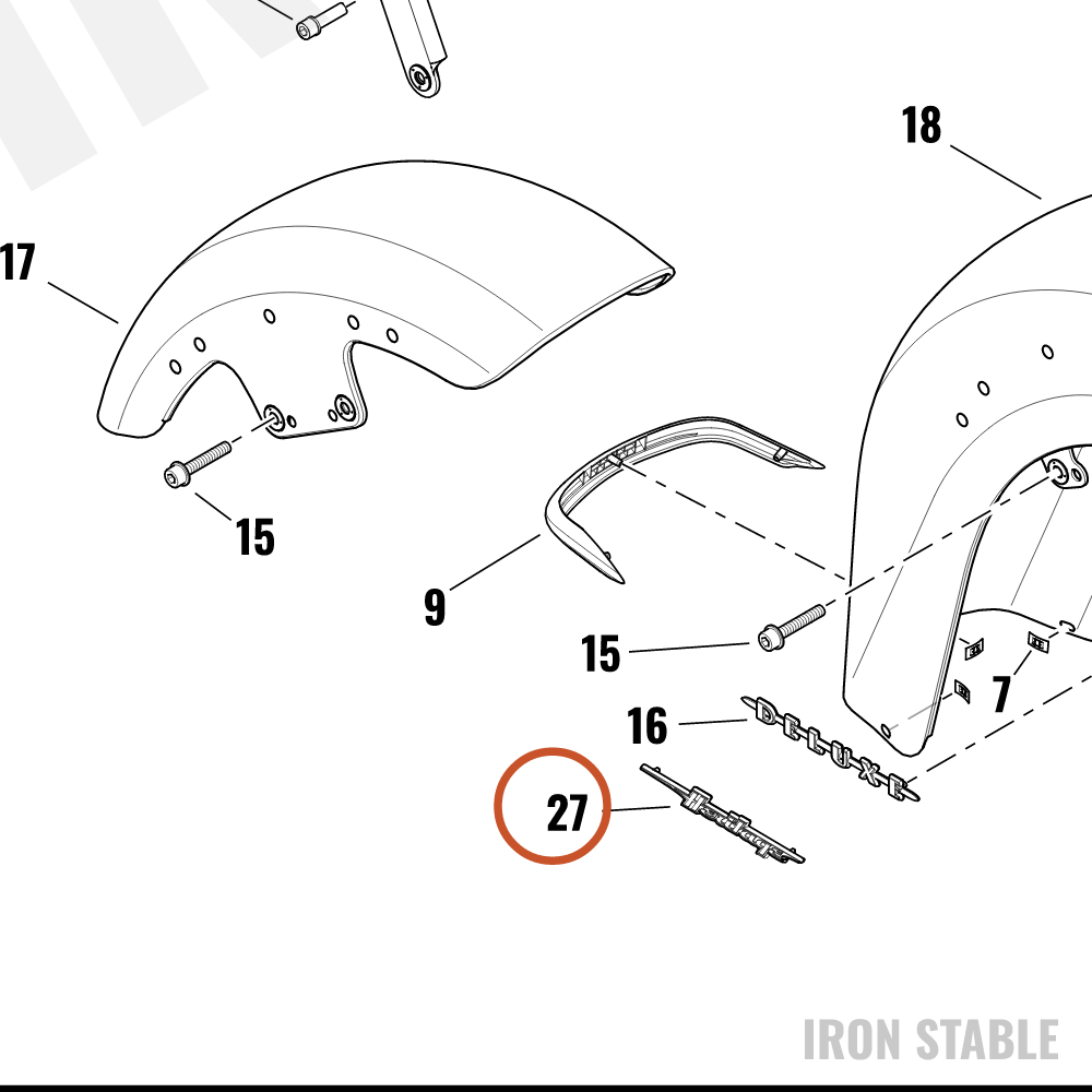 Harley-Davidson Trim, Misc Deco, Fender Nameplat