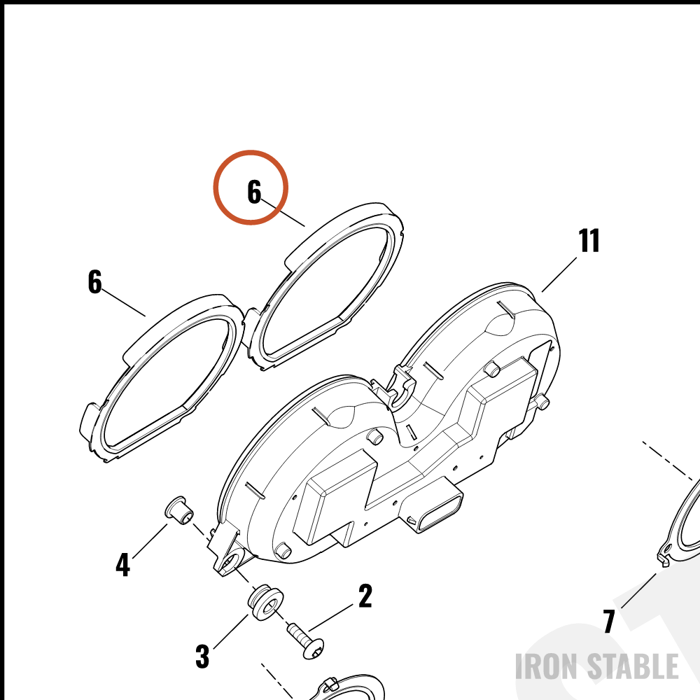 Harley-Davidson Trim, Misc Deco, Ga, Bezel, Assembly, L