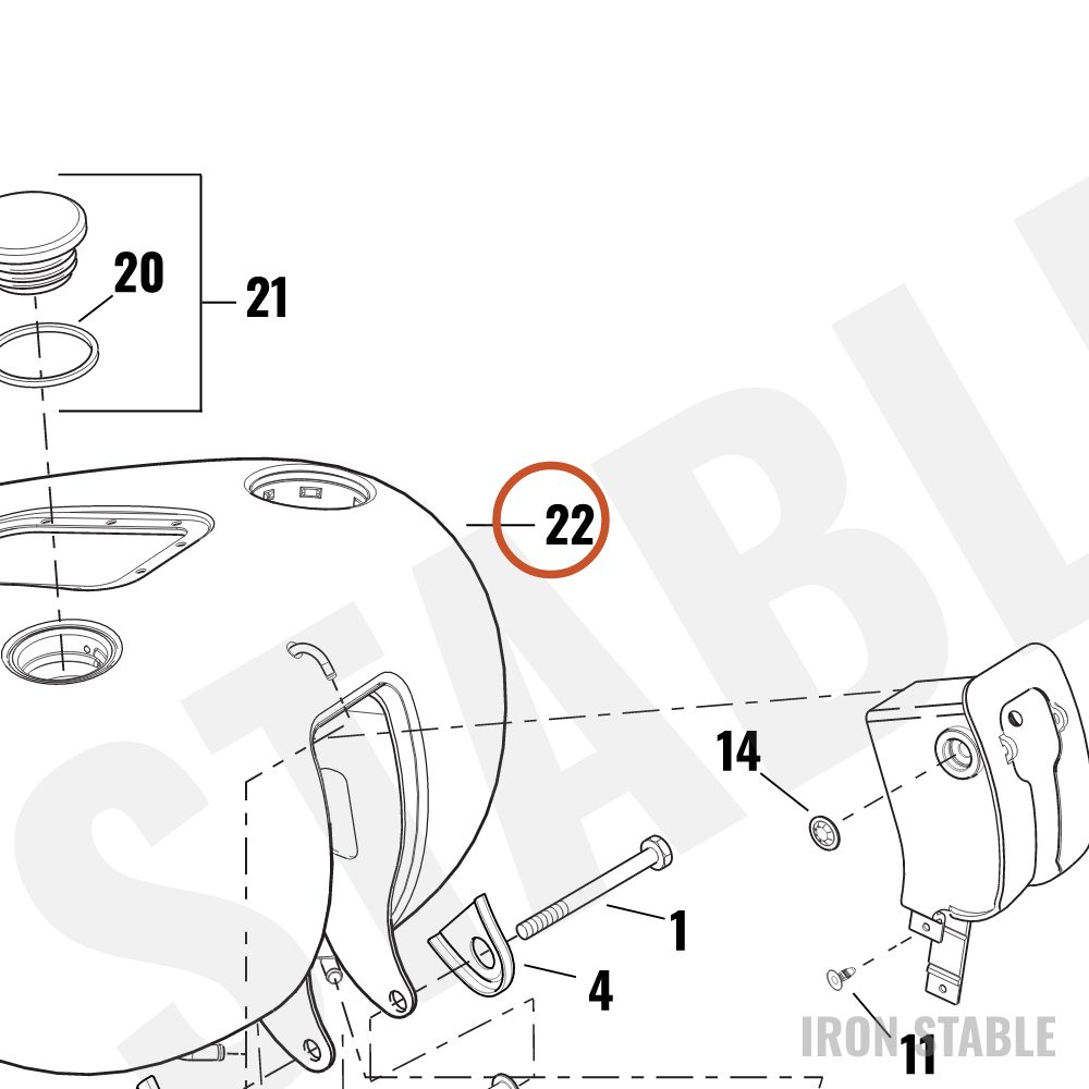 Harley-Davidson Tank, Fuel, X