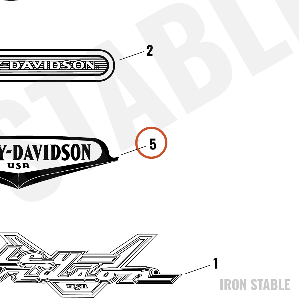 Harley-Davidson Medallion, Lh/F'tank