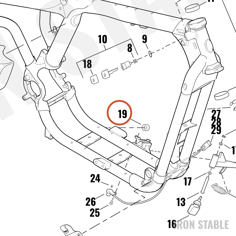 Harley-Davidson S-Stnd Leg Sub-Component, X