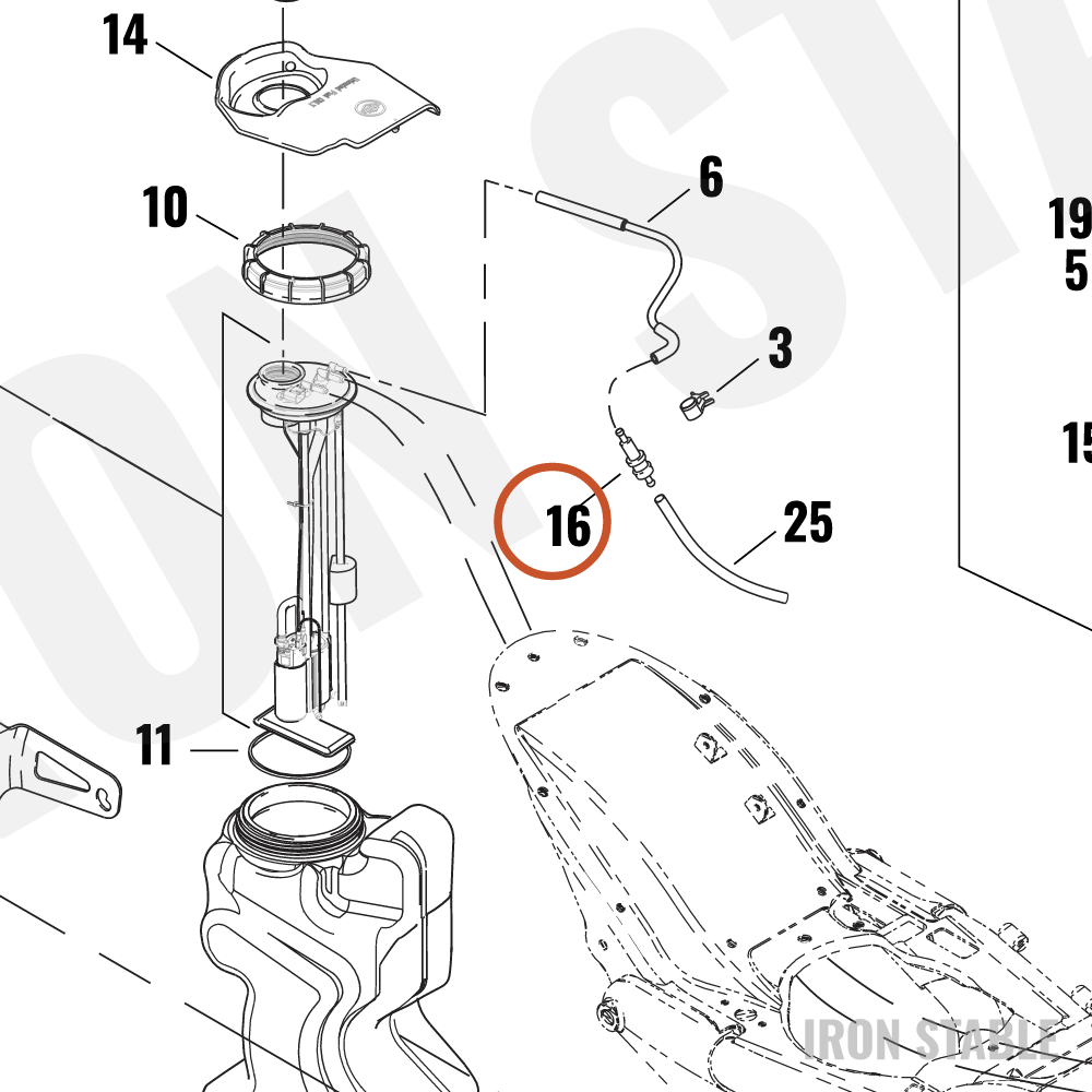 Harley-Davidson Valve, Fuel, X