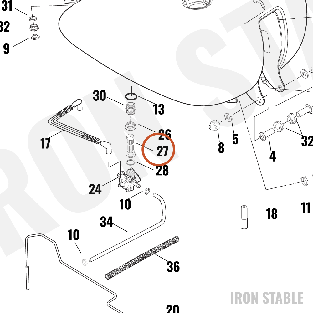Harley-Davidson Filter Fuelvalve Short