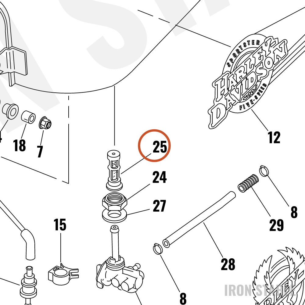 Harley-Davidson Filter, Fuel Valve