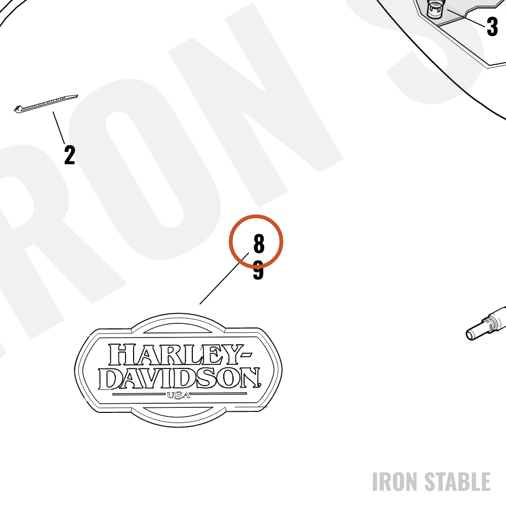 Harley-Davidson Medallion, Lh/F'tank