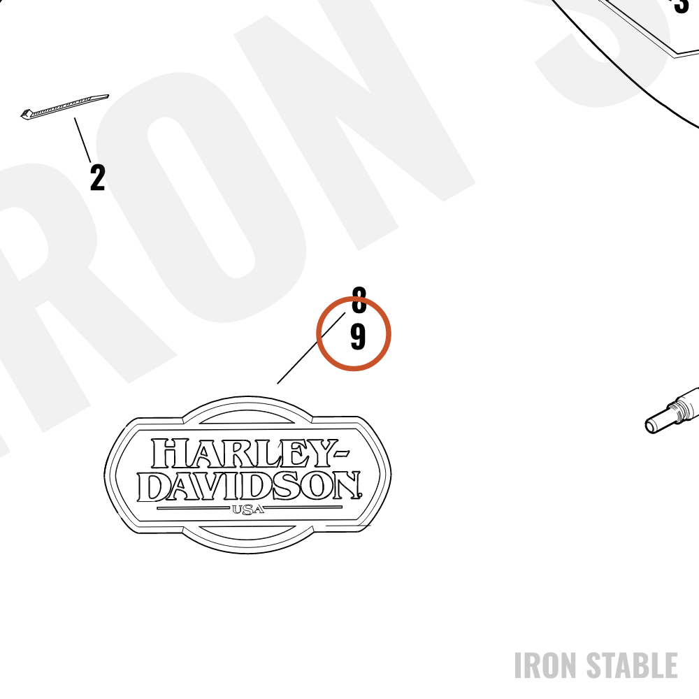 Harley-Davidson Medallion, Lh/F'tank