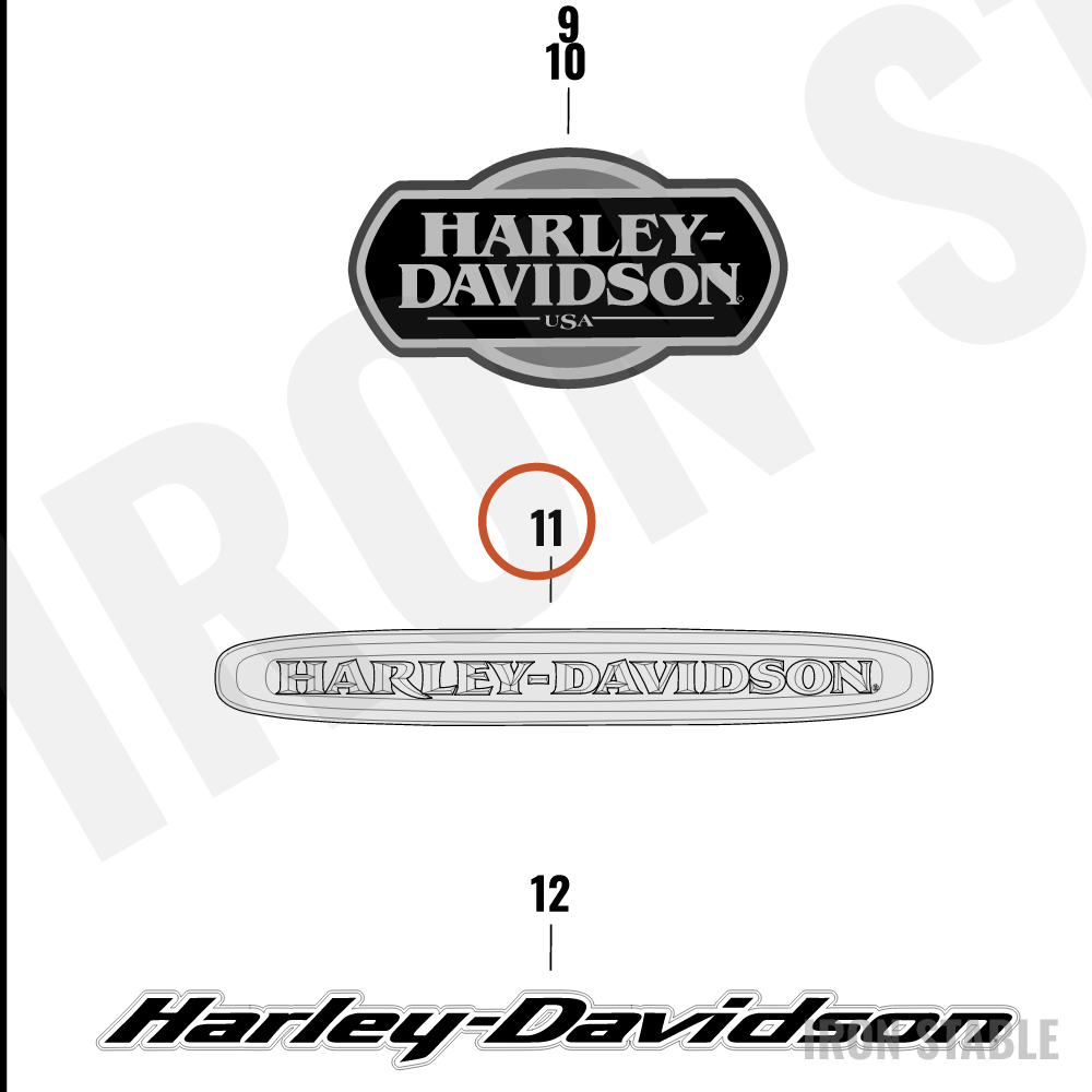 Harley-Davidson Medallion, Lh-F'tank