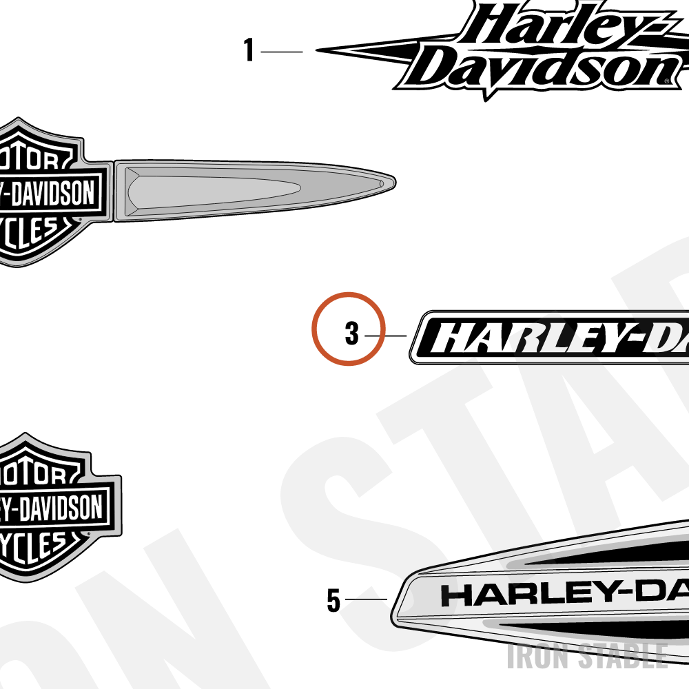 Harley-Davidson Medallion, Lh/F'tank