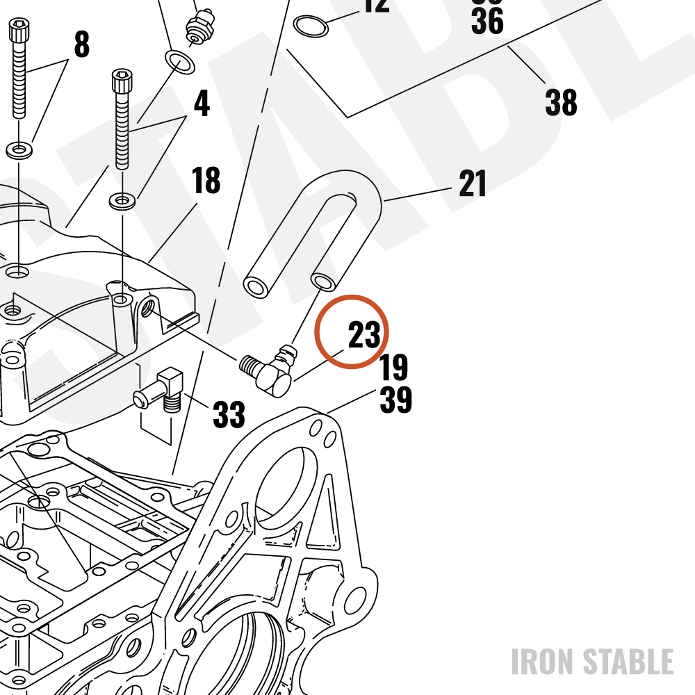 Harley-Davidson Fitting, Oil Ln, Elbow
