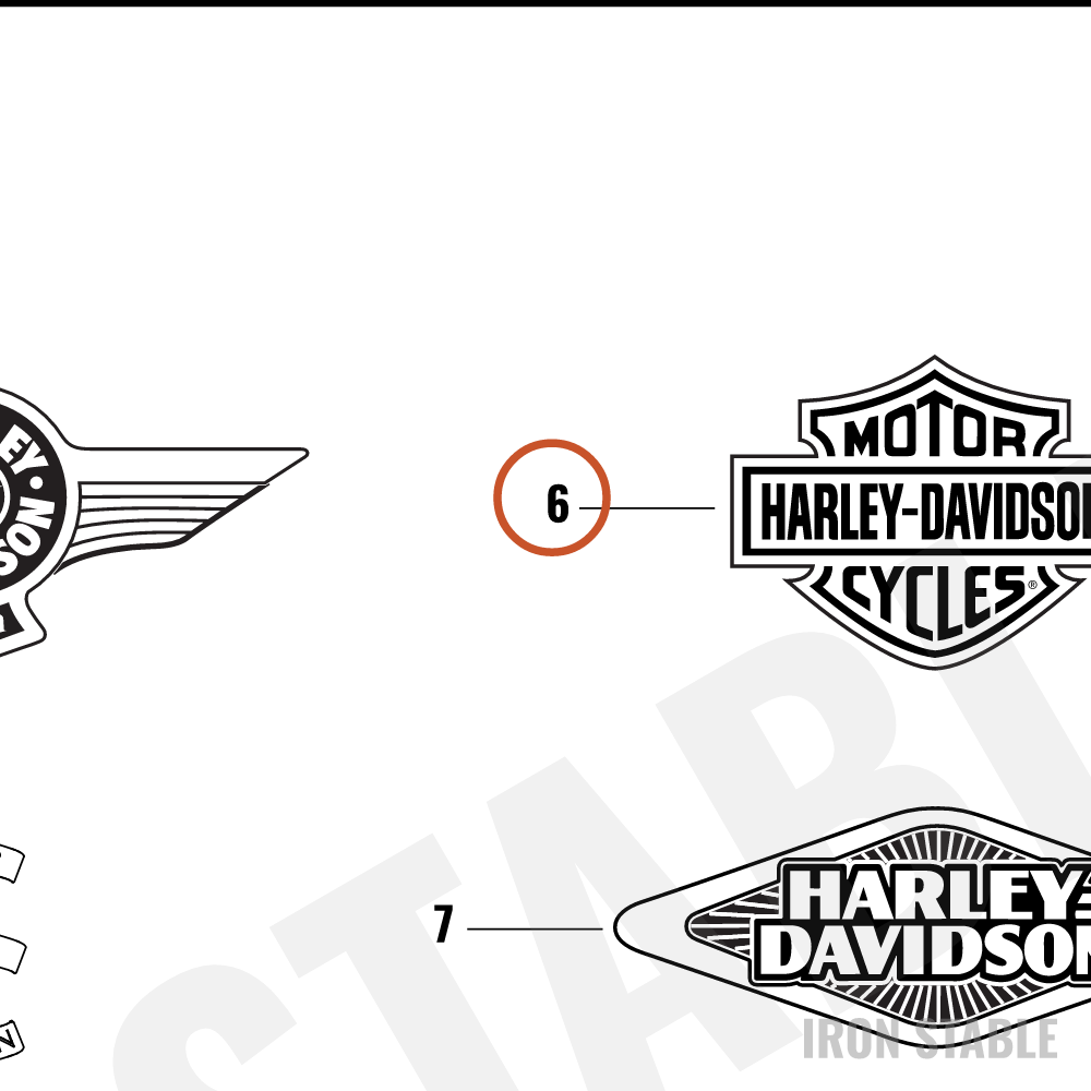 Harley-Davidson Medallion, Lh, Vivid Black/F'tan