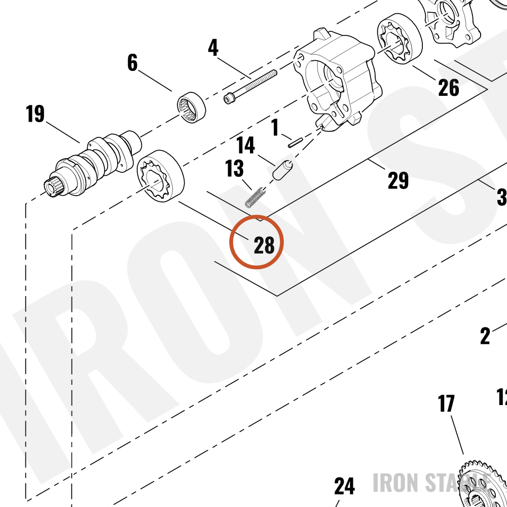 Harley-Davidson Oil Pump Assembly Sub-Component, Feed