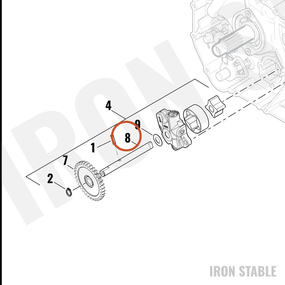 Harley-Davidson Oil Pump Assembly Sub-Component, Shaft