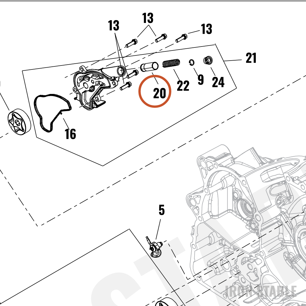 Harley-Davidson Oil Pump Assembly Sub-Component, Valve,