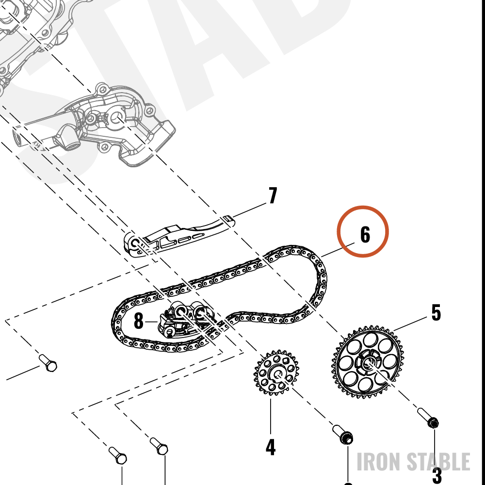 Harley-Davidson Oil Pump Assembly Sub-Component, Chain