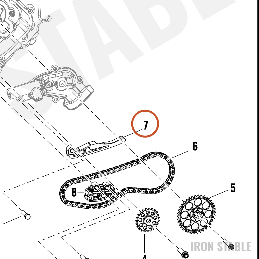 Harley-Davidson Oil Pump Assembly Sub-Component, Chain